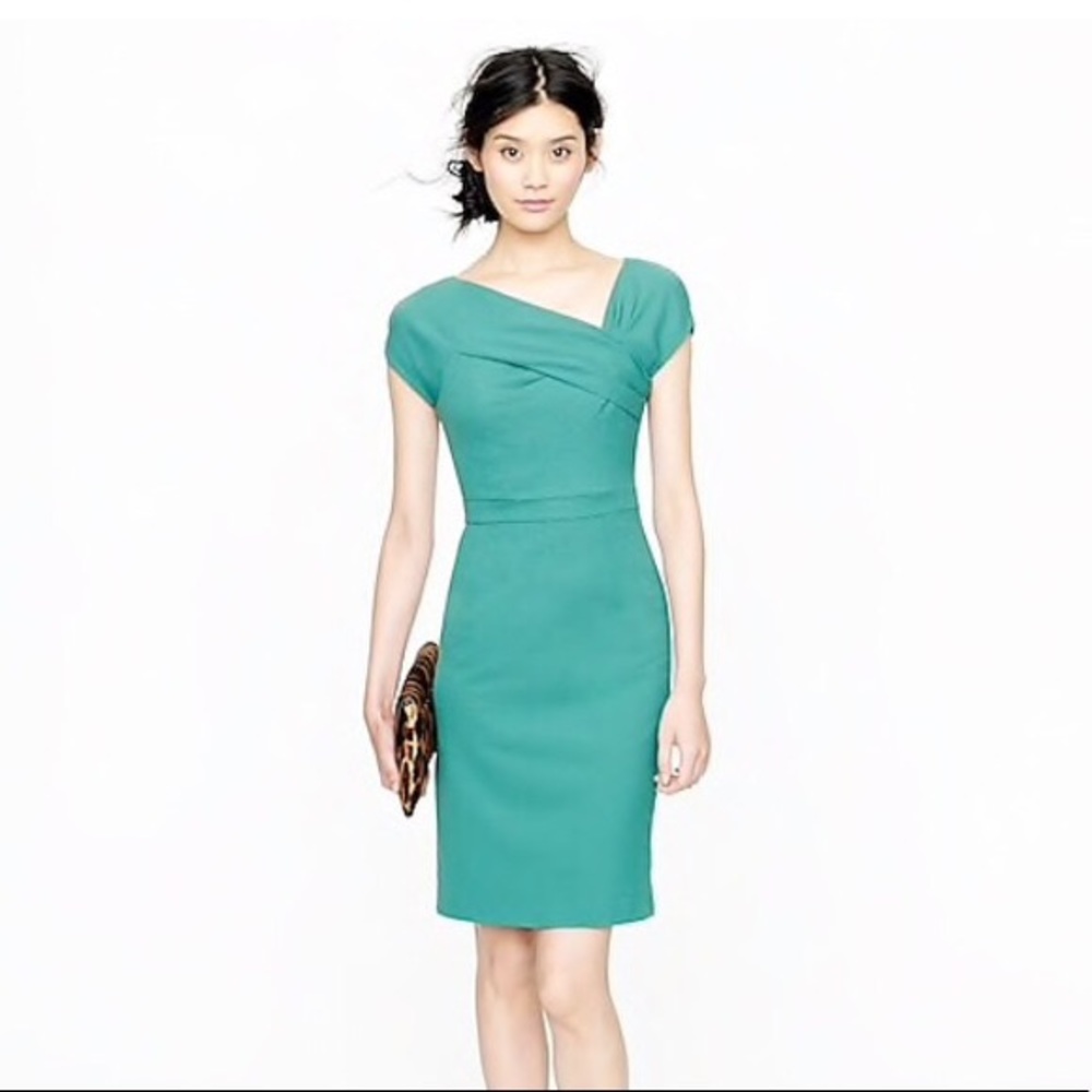J. Crew green sheath dress